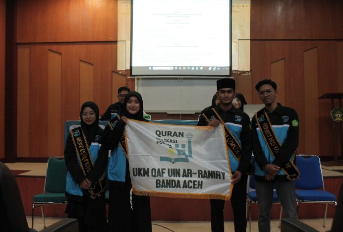 Muhammad Faiz dan Raudhatun Nisa Pimpin UKM QAF UIN Ar-Raniry Banda Aceh