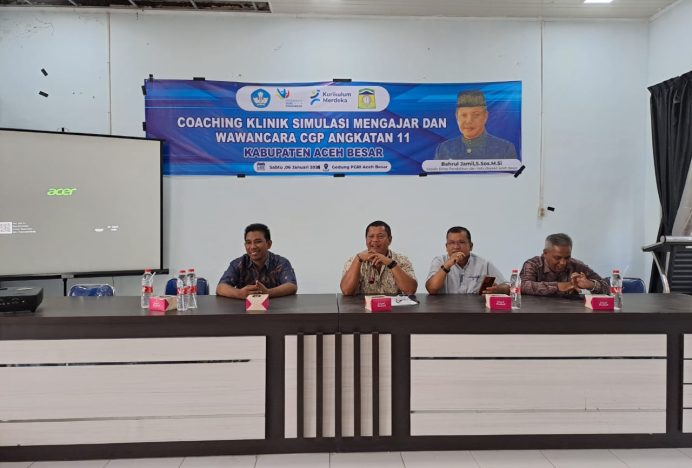 Kadisdikbud Aceh Besar Buka Coaching Clinic CGP Angkatan 11