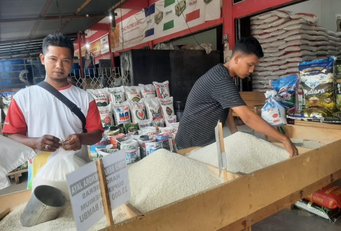 Awal Tahun 2024 Harga Beras Dipasar Induk Lambaro Masih Mahal