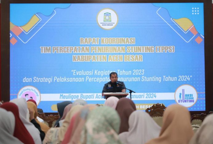 Pj Bupati Aceh Besar Buka Rakor Tim Percepatan Penurunan Stunting