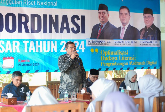 “Yahwa” Buka Rakor MAN 4 Aceh Besar Tahun 2024