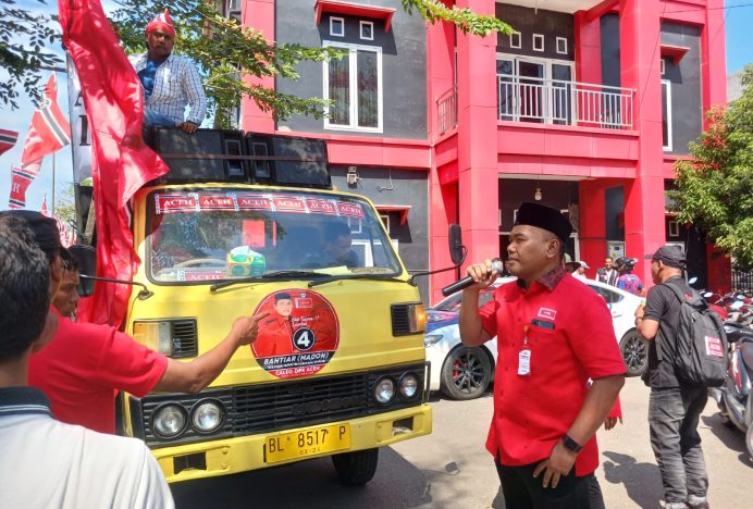 Ribuan Simpatisan dan Kader Partai Aceh Kabupaten Pidie Gelar Konvoi Akbar