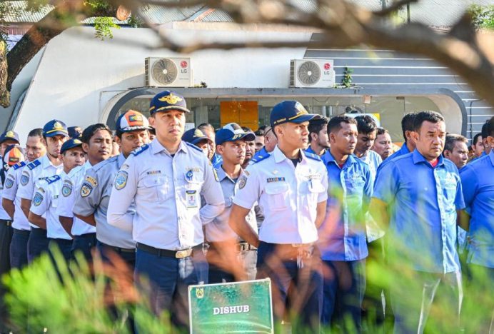 Dishub Kota Banda Aceh Ikut Apel Gabungan di Balai Kota