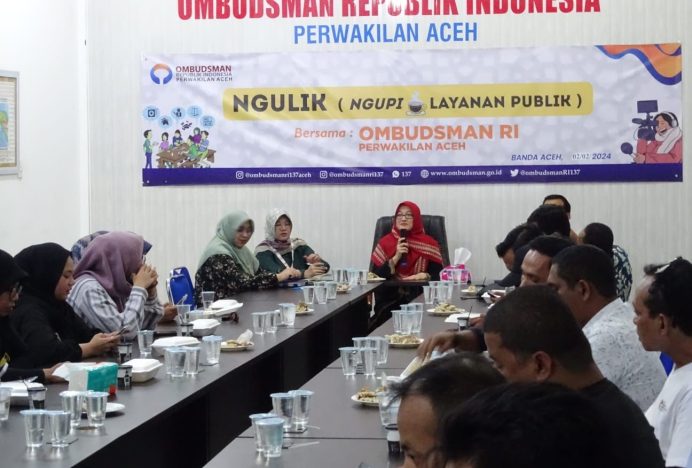 Ombudsman RI Perwakilan Aceh Sampaikan Hasil Penilaian Kepatuhan dan Rencana Kerja
