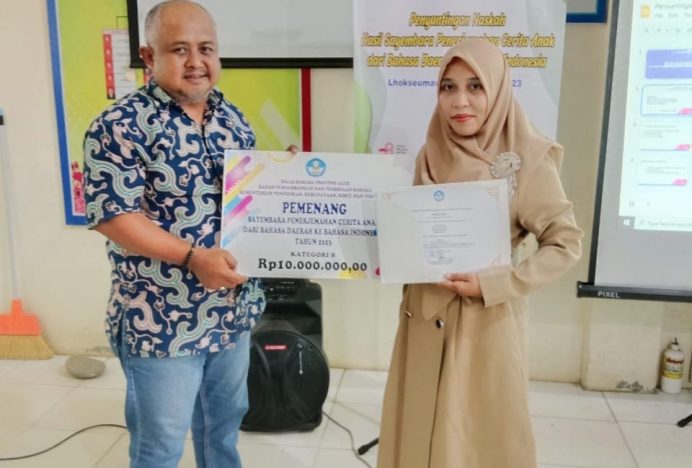 Sri Wahyuni Guru MAN 6 Aceh Utara Menulis Buku Cerita Anak