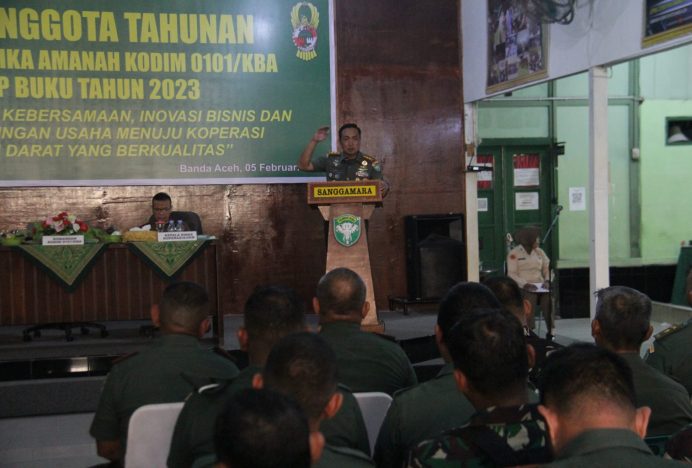 Dandim 0101/KBA Buka RAT Primkop Kartika Amanah Tahun 2023
