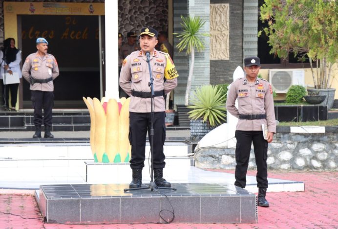Kapolres Aceh Besar Ingatkan Pentingnya Koordinasi Kesiapan Pengamanan Pemilu 2024