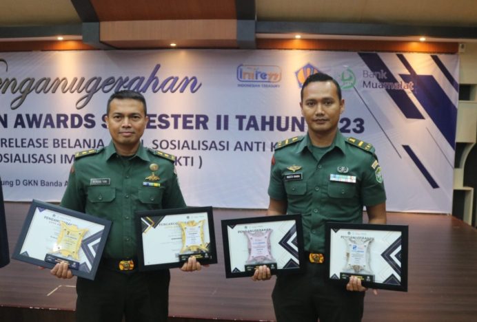 Enam Satuan jajaran Kodam IM Terima Penganugerahan KPPN Awards