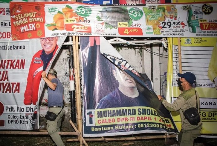 Pembersihan Alat Peraga Kampanye Dimulai, KPU Ingatkan Tanggung Jawab Peserta Pemilu