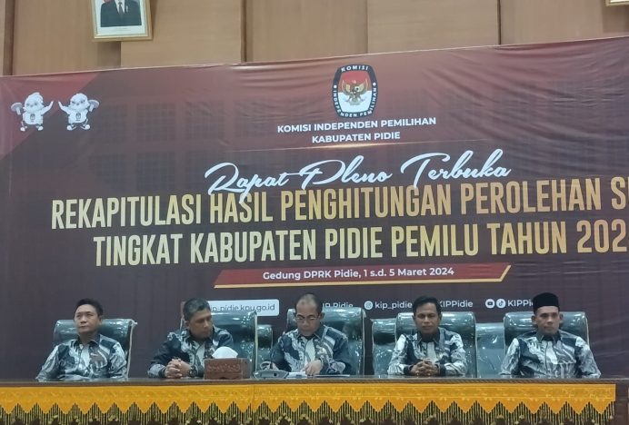 Kapolres Pidie Hadiri Pembukaan Rapat Pleno Terbuka Rekapitulasi Hasil Penghitungan Suara Pemilu 2024