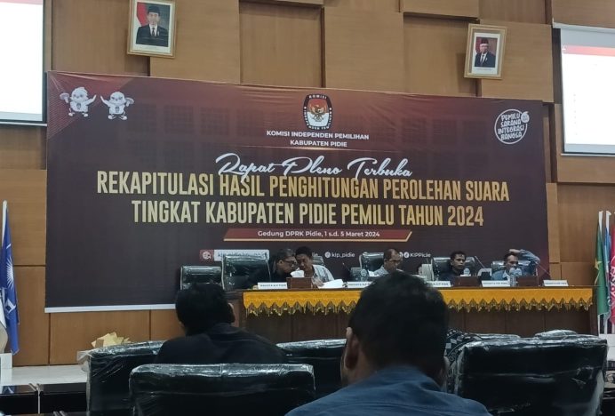 Banyak Protes, Pleno Hasil Suara Pemilu 2024 di Pidie Belum Tuntas