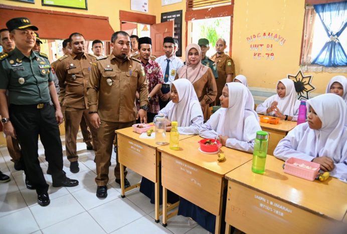 Aceh Besar Simulasi ‘Makan Siang Gratis’ Bergizi Bagi Pelajar SMP