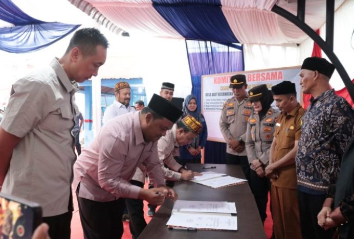 Sekda Aceh Besar Hadiri Lauching Kampung Bebas Narkoba di Gampong Baet