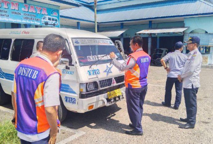 Jelang Lebaran, Dishub Aceh Tengara Lakukan Inspeksi Kelaikkan Angkutan Umum