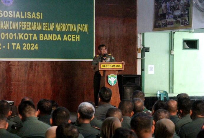 Kodim 0101/KBA Sosialisasikan Pencegahan Penyalahgunaan Narkotika