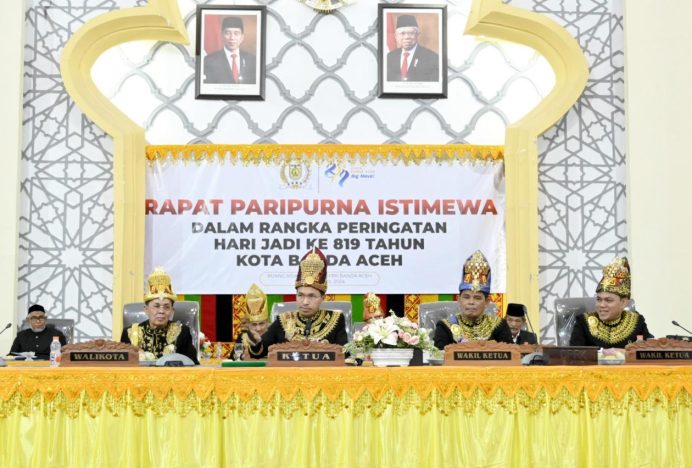 DPRK Gelar Paripurna Istimewa HUT Ke-819 Kota Banda Aceh