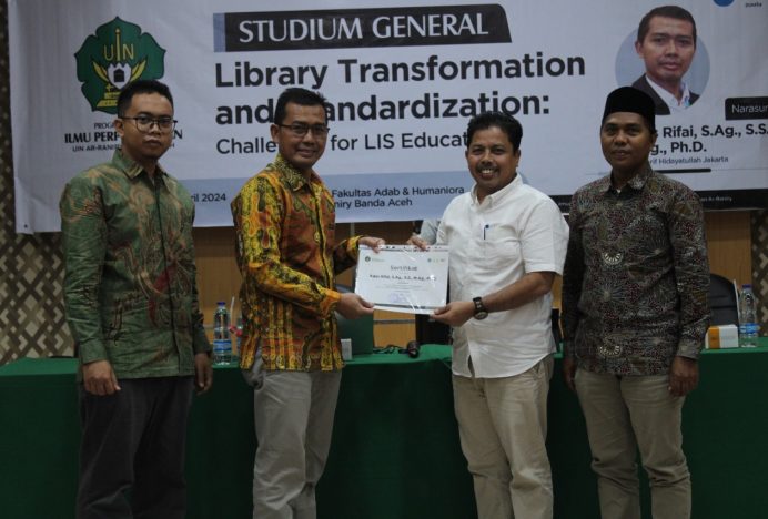 Prodi Ilmu Perpustakaan UIN Ar-Raniry Gelar Kuliah Umum, Bahas Transformasi Perpustakaan