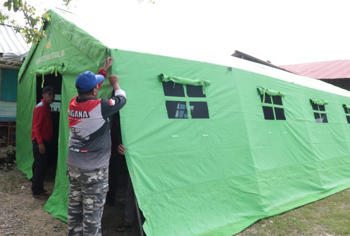 Pemkab Aceh Besar Dirikan Tenda Darurat untuk Sekolah SDIT Ar-Rabwah