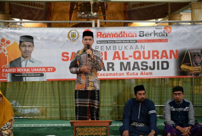 Farid Nyak Umar Buka Safari Al-Qur’an Antar Masjid se Kecamatan Kuta Alam