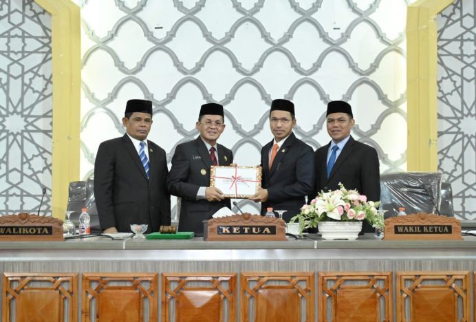 DPRK Banda Aceh Gelar Rapat Paripurna Penyampaian Raqan Pertanggungjawaban APBK 2023