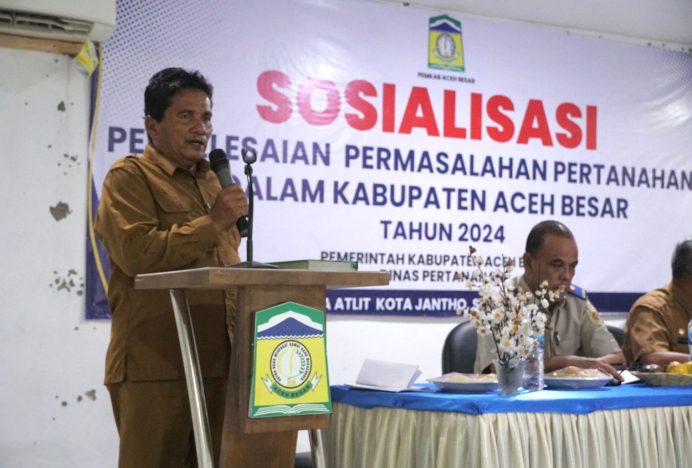Dinas Pertanahan Aceh Besar Sosialisasi Penyelesaian Sengketa Pertanahan