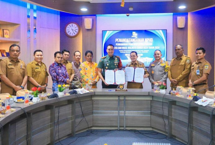 Pemko Banda Aceh Teken NPHD Pengamanan Pilkada dengan Polresta dan Kodim 0101/KBA