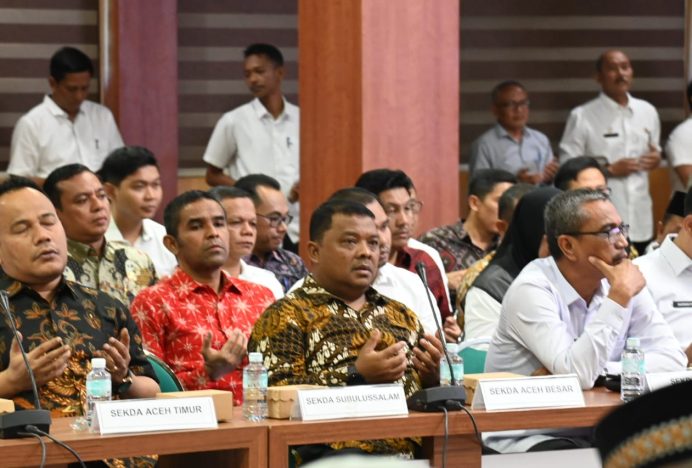 Sekda Aceh Besar Hadiri Rakor Pencegahan Korupsi Terintegrasi Wilayah Aceh