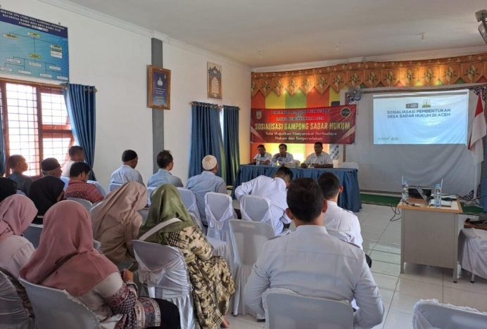 Peunyeurat dan Kanwil Kemenkumham Aceh Sosialisasi Desa Sadar Hukum