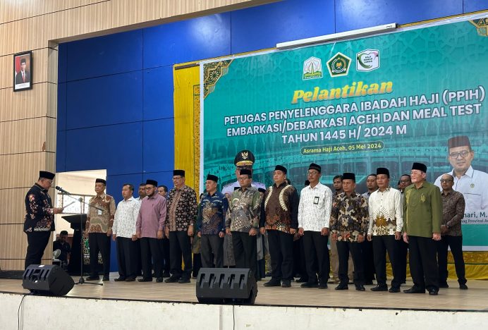 Kemenag Lantik Panitia Penyelenggara Ibadah Haji Embarkasi Aceh 2024