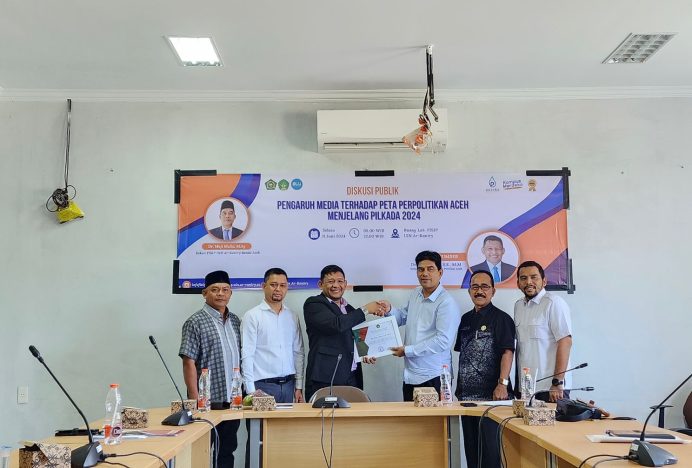FISIP UIN Ar-Raniry Gelar Diskusi Publik: Pengaruh Media Terhadap Peta Perpolitikan Aceh Menjelang Pilkada 2024