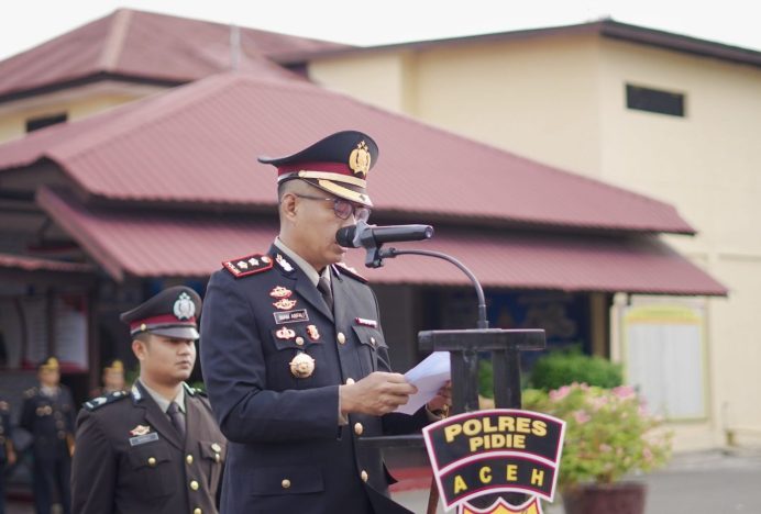 Polres Pidie Gelar Upacara Hari Lahir Pancasila