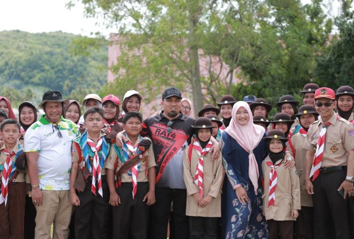 Pj Bupati Iswanto dan Bunda PAUD Aceh Besar Disambut Seratusan Anggota Pramuka di JSC