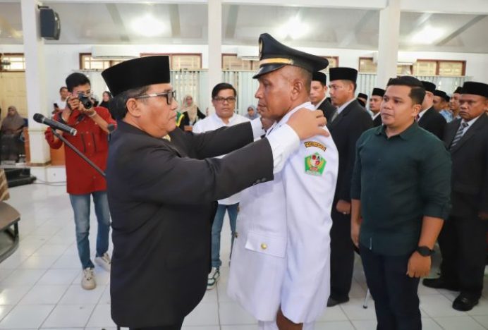 Pj Bupati Wahyudi Lantik 80 Pejabat Baru Pemkab Pidie