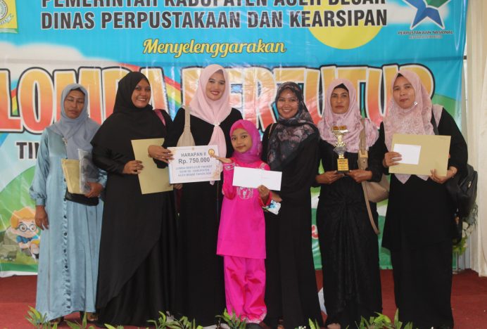 Rumaisya Aqilla, Siswa MIN 1 Aceh Besar Raih Juara Harapan II Lomba Bertutur Dispersip