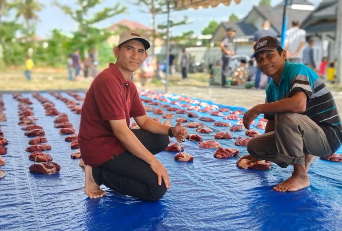 Peringati Idul Adha 1445 H Gampong Tanjong Laksanakan Penyembelihan 26 Ekor Hewan Kurban