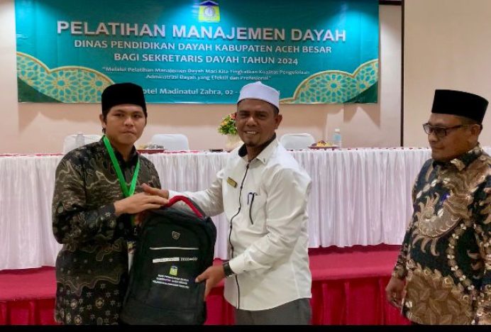 Disdik Dayah Aceh Besar Gelar Pelatihan Manajemen Pengelolaan Dayah