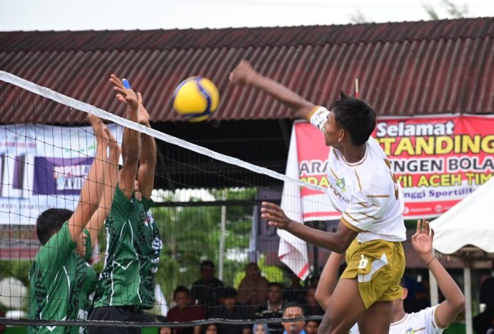 Bungkam Aceh Tengah, Aceh Besar Melaju ke Final Bolavoli Popda XVII Aceh