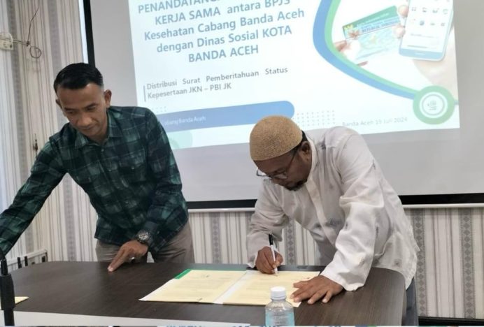 Dinsos Kota Banda Aceh Teken Kerjasama dengan BPJS Kesehatan