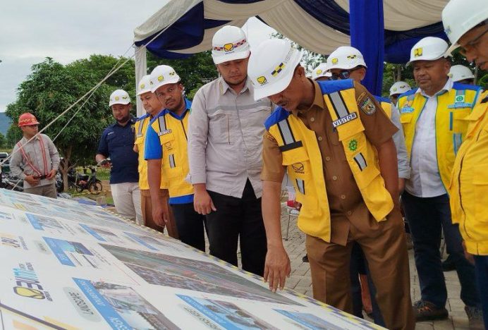 Pj Wali Kota Banda Aceh Tinjau Proyek Bendung Karet Krueng Aceh