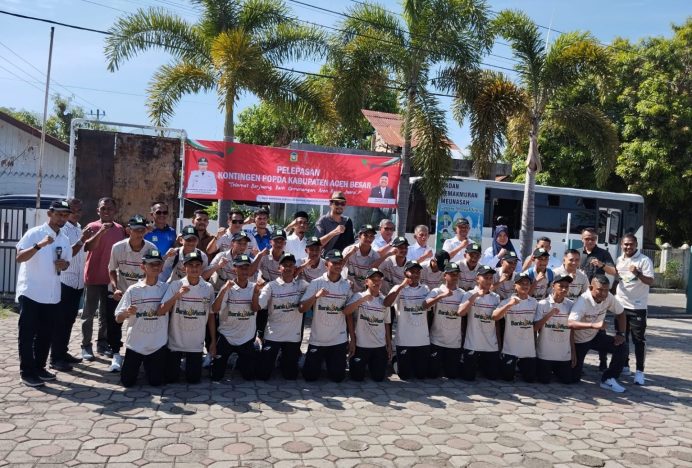 22 Atlet Sepak Bola Aceh Besar Dilepaskan Menuju Popda XVII