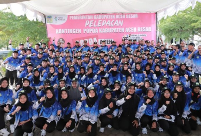 300 Atlet Kontingen Popda XVII Aceh Besar Pelepasan Oleh Pj Bupati