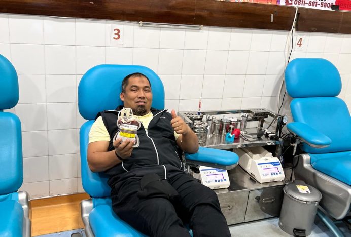 Menyambut Hari Donor Darah se-Dunia, Pj Bupati Aceh Besar Iswanto Donor Darah ke-25