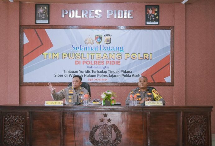 Tim Puslitbang Polri Kunjungi Polres Pidie