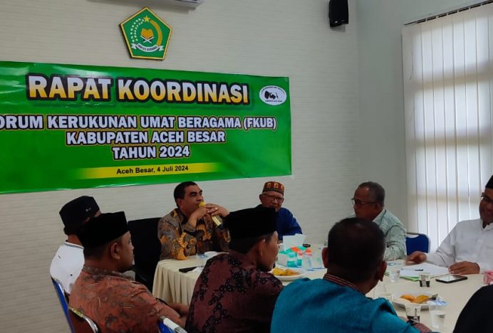 Kakankemenag Buka Rapat Kordinasi FKUB Aceh Besar