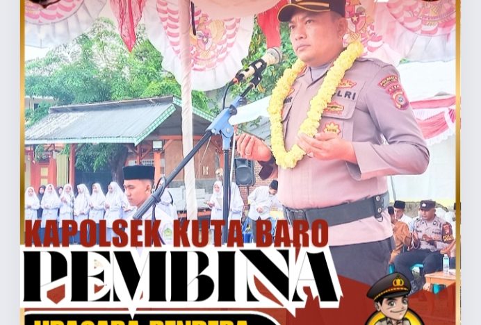 Saweu Sikula, Kapolsek Kuta Baro Pembina Upacara di Pesantren Babul Maghfirah