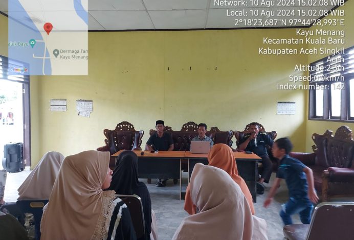 Kepala KUA Kuala Baru Jadi Narasumber Kegiatan Pembinaan Remaja Pranikah di Kayu Menang Tahun 2024