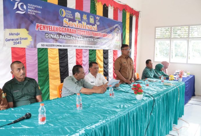 Dinas Pangan Aceh Besar Kembali Sosialisasi Genius dan Pemberian Kudapan Pertama
