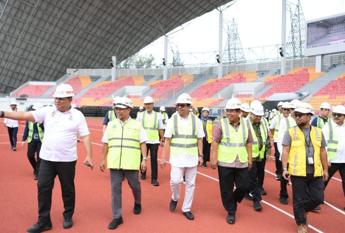 Pj Sekda Aceh Bersama Deputi Kemenko PMK Tinjau Pembangunan Sejumlah Venue di Komplek SHB