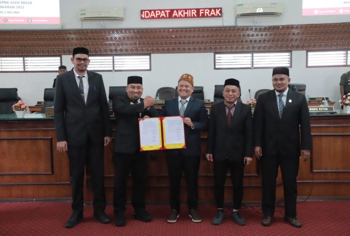 Seluruh Fraksi DPRK Aceh Besar Sepakati Qanun Pertanggung jawaban APBK 2023