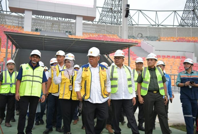 Pj Gubernur Aceh Dampingi Menteri PUPR Tinjau Kesiapan Fasilitas PON XXI di Banda Aceh